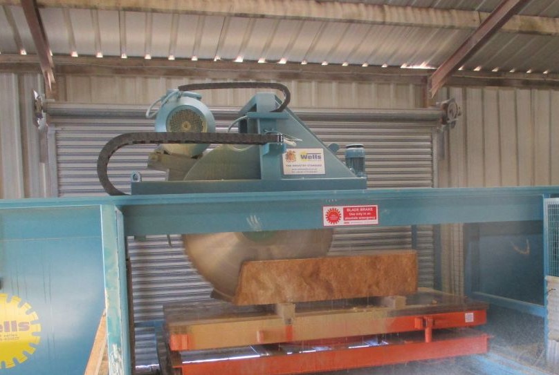 Masonry Saw in Operation