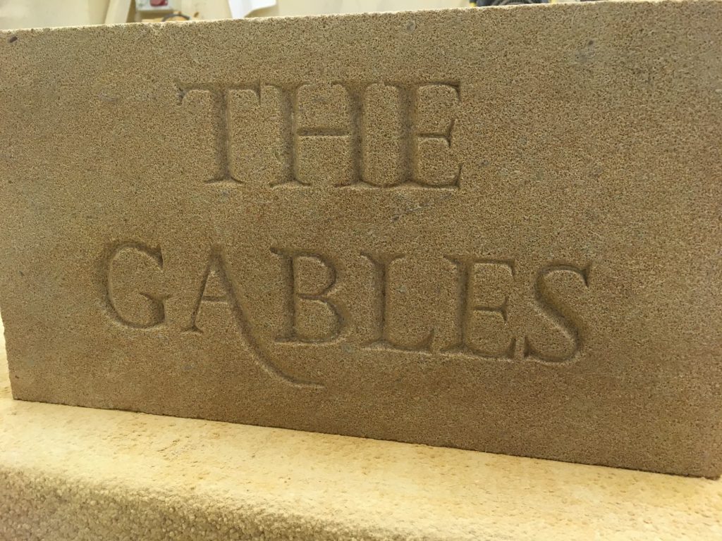 The Gables House sign